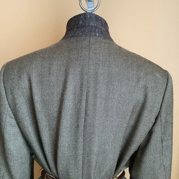 VINTAGE Neutral Italian Cashmere Tweed Oversized Blazer - Picture 6 of 16